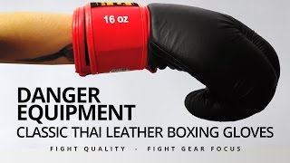 Danger Equipment Classic Thai Boxing Gloves  Fight Gear Focus Mini Review [upl. by Sosanna]