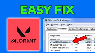 How To Fix Valorant UnrealCEFSubProcessexe Error [upl. by Haerle]