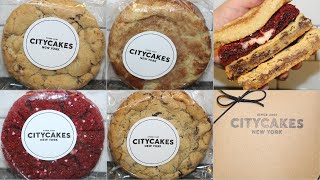 City Cakes NY Cookies Chocolate Chip Red Velvet NutellaFilled Macamochip amp Sugardoodle [upl. by Ennaisoj248]