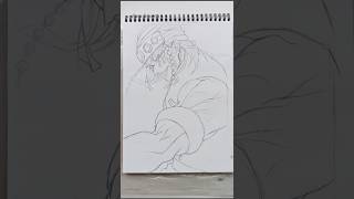 How to Draw Outline of Anime Drawings shorts [upl. by Leehar]