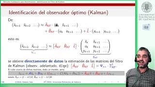 Identificación subespacio n4sid identificación del observador óptimo filtro de Kalman [upl. by Assehc84]