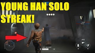 Star Wars Battlefront 2  HUGE Young Han Solo killstreak LEGENDARY Becketts Crew outfit [upl. by Yror]