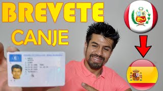 🇵🇪🇪🇦🚘Como canjear brevete peruano en España Canje de licencia de conducir de Peru en España [upl. by Ardien]