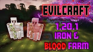 Minecraft 🩸 EvilCraft 🩸 1201 🩸 Iron amp Blood Farm 🩸 Stepbystep [upl. by Annahvas]