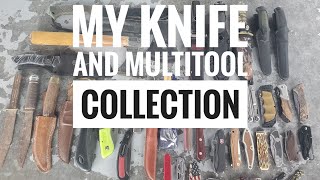 My knives and multitools For carving whittling processing wood bushcraft survival SC29 408 [upl. by Dyal]