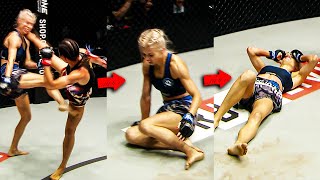 DELAYED HEAD KICK KO 🤯 Janet Todd vs Ekaterina Vandaryeva Full Fight [upl. by Trakas]