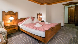 Hotel Gletscherblick Grindelwald  Double Room with Balcony and Mountain View Room Tour 4K [upl. by Gardas]