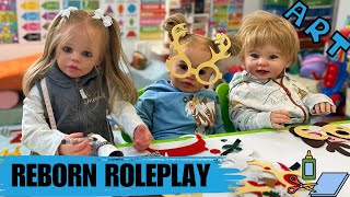 Reborn Doll Daycare Roleplay 🖍️ With Snack Time 🧃 The Dolls Aren’t Real reborn dolls roleplay [upl. by Labinnah634]