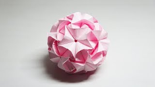 Como hacer un icosaedro estrellado en forma de rosa  Origami Modular 2018  Dificultad ★★★☆☆ [upl. by Minardi968]