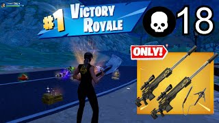 I WON Using Reaper Sniper ONLY quot Zero Build quot Gameplay🏆  Fortnite Chapter 5 Season 1 [upl. by Abott]