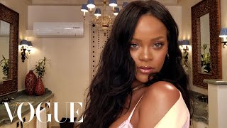 Rihannas Epic 10Minute Guide to Going Out Makeup  Beauty Secrets  Vogue [upl. by Howund]