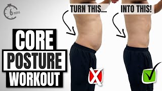 Fix Your Pelvic Tilt Posture FAST 6Minute Core Workout Routine [upl. by Cusick]