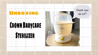 UNBOXING CROWN BABYCARE Sterilizer  Sterilizer botol susu bayi shopeehaul [upl. by Ermina]