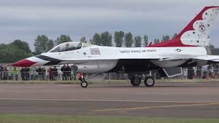 The USAF Thunderbirds display team Taxi out with comms [upl. by Lledyl729]