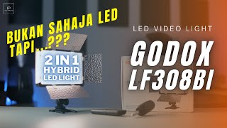 Godox LF308Bi LED Serbaguna 2in1 LED  Flash  Unboxing Review [upl. by Sueahccaz]