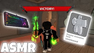 MM2 KEYBOARD ASMR With The NEW POPULAR ANIMATION BUNDLE Murder Mystery 2 [upl. by Teleya]