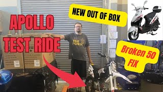 NEW CHINESE 50 Scooter Wont Start  2024 Apollo RFZ 140 Dirt Bike RIDE [upl. by Ymerrej]