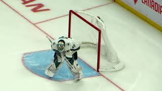 James Reimer warms up during the Sharks  Senators hockey game [upl. by Farrah]