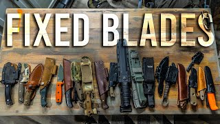 Some Of My Favorite Fixed Blade Knives  Bushcraft  Utility  Survival [upl. by Ardiedal]