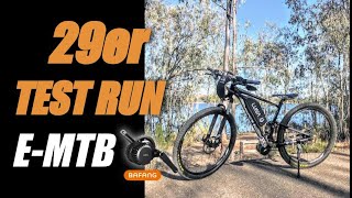 29er offroad test run DIY Luna Cycle Bafang mid drive kit on Giant Anthem ebike emtb 52v BBSHD [upl. by Eintirb]