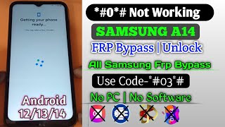 Finally New Method🔥All Samsung FRP Bypass  Samsung A14 Frp Bypass [upl. by Ibbison655]