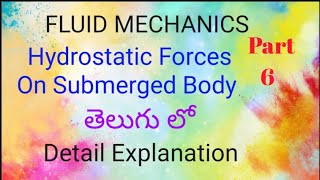 Hydrostatic forces on submerged body fluid mechanics [upl. by Carie]