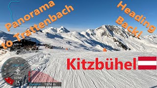 4K Skiing Kitzbühel KitzSki Panorama to Trattenbach Heading to Pengelstein Austria GoPro HERO11 [upl. by Ayikahs]