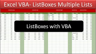 Multiple ListBoxes in a Userform – Excel VBA [upl. by Semadar]