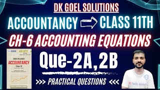 Q2A  Q2B  CH6 ACCOUNTING EQUATIONS  CLASS 11  ACCOUNTS  DK GOEL SOLUTIONS  PRACTICAL QUE [upl. by Earahc769]