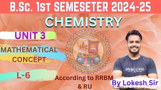 Unit No3 BSc 1st Semester Chemistry L6  BSc 1st Year Chemistry Lecture RRBMU [upl. by Modla748]