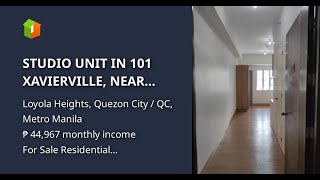 STUDIO UNIT IN 101 XAVIERVILLE NEAR ATENEO [upl. by Rahr588]