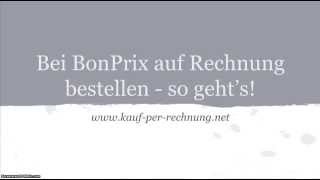 So kauft man bei BonPrix auf Rechnung [upl. by Amandie]