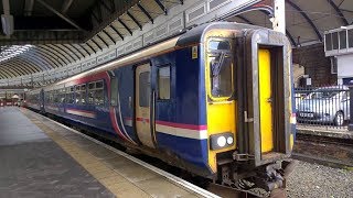 First ScotRail Class 156 At Newcastle Train Station [upl. by Rosenberger]