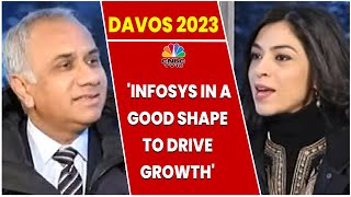 Salil Parekh Talks About Infosys AI Bet Growth Trajectory  Davos 2023  CNBCTV18 [upl. by Arabella]