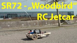 RC Jet Car SR72 quotWoodbirdquot made with server fans PWJ54 [upl. by Diraj109]