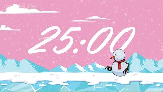 25 Minute Timer Snowman 🎵 WITH MUSIC 🎵 [upl. by Boniface395]