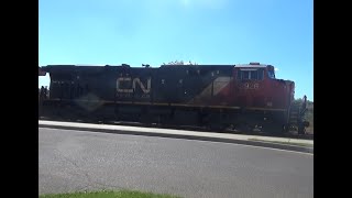 CN Train 399 Rolling Westbound Battle Creek Michigan 10924 [upl. by Yatzeck279]