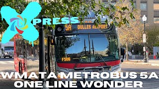 Metrobus 5A  One Line Wonder  XPRESS  WMATA [upl. by Zosema]