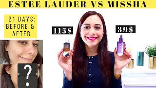 ESTEE LAUDER ADVANCED NIGHT REPAIR VS MISSHA NIGHT REPAIR  Serum for glowing skin even skin tone😱 [upl. by Larina]