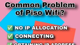 Common Problem of Piso  Wifi [upl. by Melly]