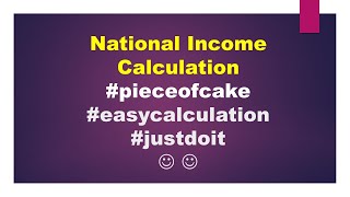 nationalincome macroeconomics easycalculation calculation puzzlesolving class12 padhoindia [upl. by Nuaj]