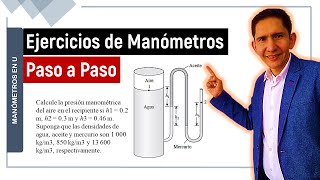 👉 Ejercicios de manómetros Mecánica de Fluidos [upl. by Genevra712]