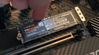 Installing Samsung 970 EVO Plus M2 NVME SSD into MSI MPG Z490 Motherboard [upl. by Aisa]