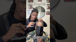 Mr pull his scalp back blue 💈🔥 austinbarber drippycuttz hairrestoration viralvideo [upl. by Haneen]