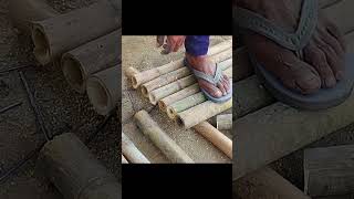 Making ladder from bamboo shorts [upl. by Feinstein]