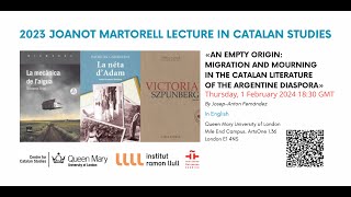 The 2023 Joanot Martorell Lecture in Catalan Studies 2 [upl. by Anikas]