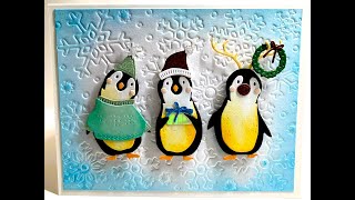 Snowflakes and Penguins  Christmas Card 2 [upl. by Atined]