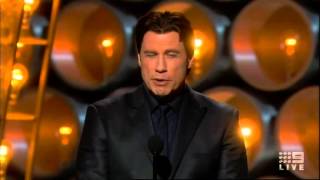 John you had one job Travoltas stuffup at the 2014 Academy Awards [upl. by Bergwall]