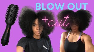 Review  Amika Blow Dryer Brush  BlowOut  Cutting My Hair At Home [upl. by Yleak101]