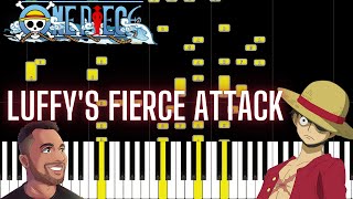 One Piece Luffys Fierce Attack  Piano Tutorial [upl. by Aysan]